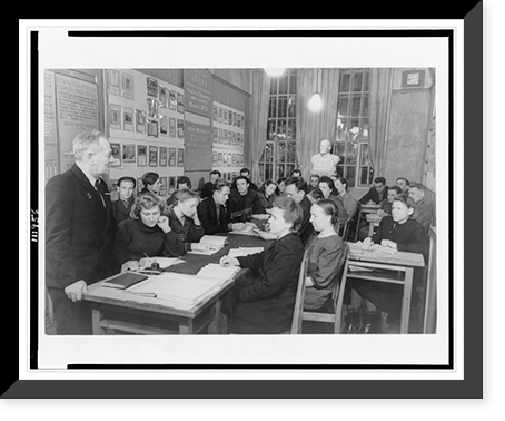 Class in the Party evening school at the Caoutchoue" plant, Moscow", Historic Reproduction