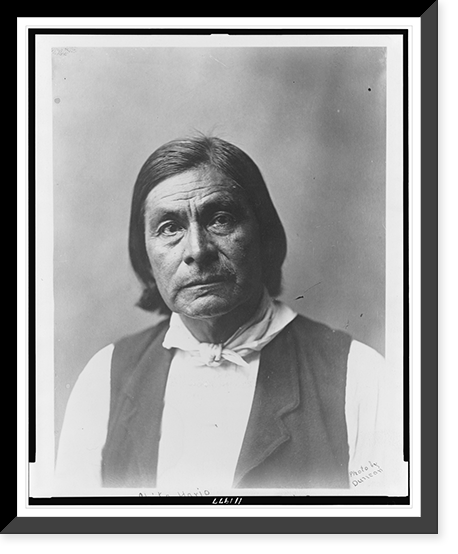 Chitto Harjo or Crazy Snake, head-and-shoulders portrait, facing front.photo by Duncan, Vintage Wall Art