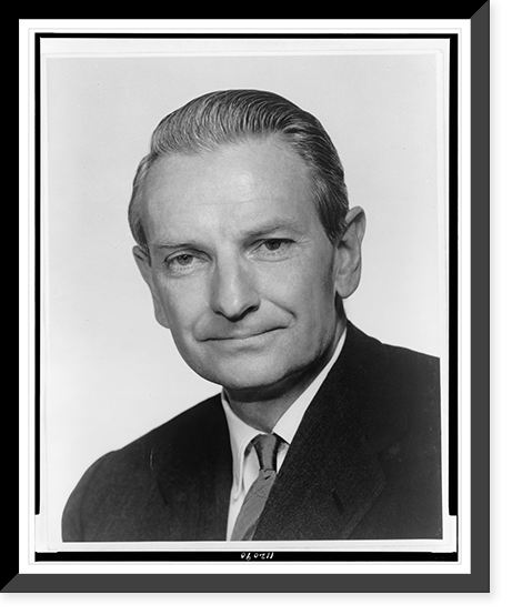 Historic Framed Print, [Laurance S. Rockefeller, head-and-shoulders portrait, facing slightly left].photo by Arnold Newman, New York, N.Y.,  17-7/8" x 21-7/8"