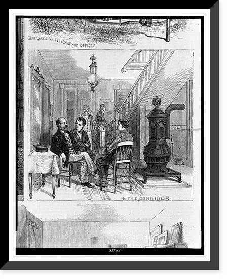In the corridor of James A. Garfield's home, at Mentor, Ohio, Antique Print