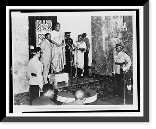 Historic Framed Print, First inauguration in Ghana,  17-7/8" x 21-7/8"
