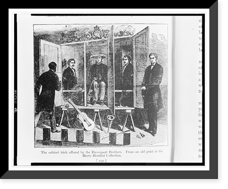 The Davenport brothers and William Fay with their spirit cabinet, Vintage Wall Art