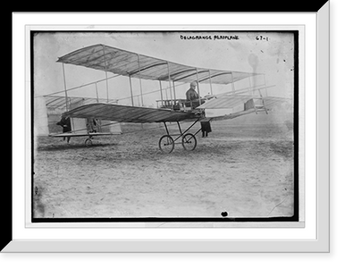 Delagrange in his aeroplane - 2, Historic Print