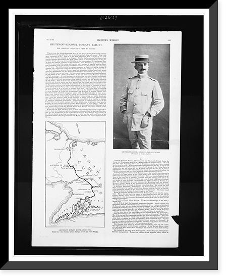 Lieutenant-Colonel Rowan's exploit. the American delegate's visit to Garc&iacute;a, Antique Print