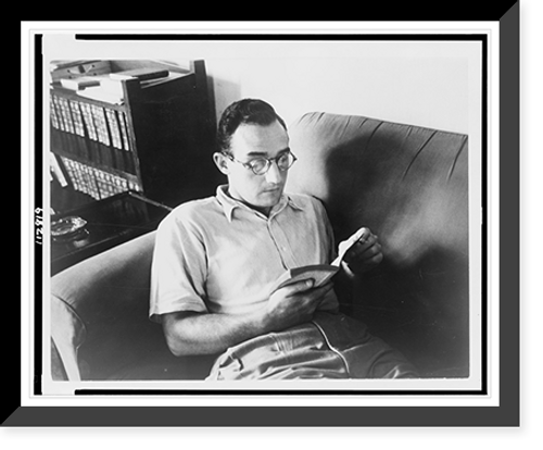 Historic Framed Print, [Joseph Alsop, half-length portrait, seated, reading a book] - 2,  17-7/8" x 21-7/8"