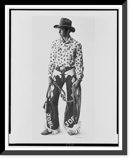 Joel Sims, bull riding champion, of Cody, Wyoming, Antique Poster