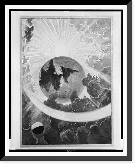The first appearance of the sun and rainbow, after the deluge had become a fact, Antique Print