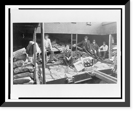 U.S. Customs agents checking up on the cargo of the Quadra, Antique Wall Art