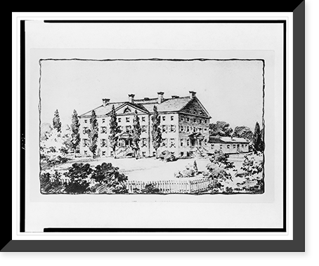 Westtown (Friends) Boarding School in 1810 Classic, Antique Print