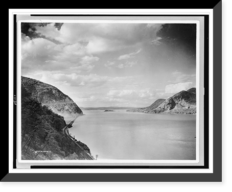 Hudson River from Crow's Nest; Storm King mountain on left, Break Neck mountain on right, Historic Print
