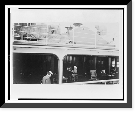 Rear snacking garden, Lusitania, June 19-24, 1909, Vintage Wall Art