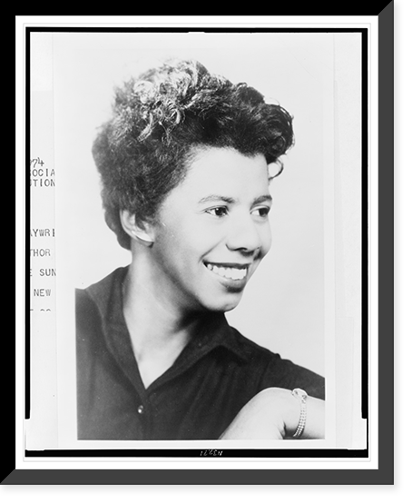 Lorraine Hansberry, head-and-shoulders portrait, facing right Classic, Historic Print