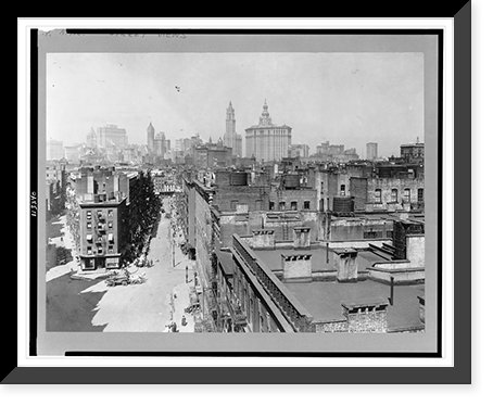 Historic Framed Print, [New York City, including the Lower East Side, from Manhattan Bridge],  17-7/8" x 21-7/8"