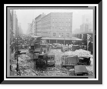 Hudson St., N.Y. Feb. 1920 snow storm, Vintage Print
