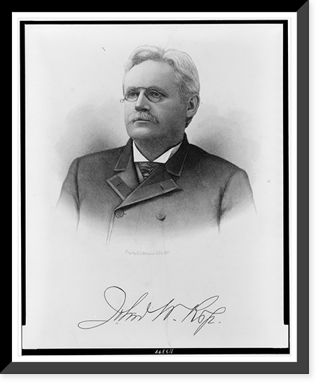 John Wesley Ross, head-and-shoulders portrait, facing left.engraved by E.G. Williams & Bro., N.Y, Vintage Wall Art