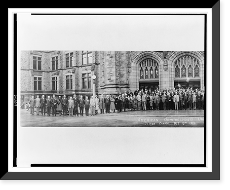 American Ornithologists' Union, Ottawa, Canada, Oct. 13th, 1926, Historic Reproduction