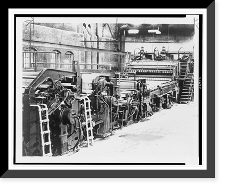 Newsprint paper making machine, Vintage Print