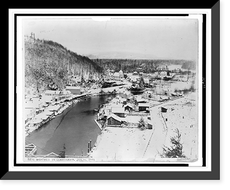 Zero weather in Skamokawa, Jan. 12, 1909.J.I. Eggman, Vintage Print