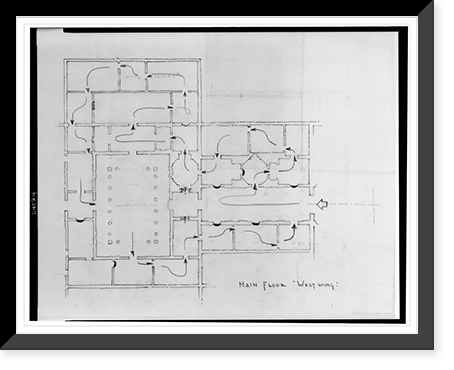 Historic Framed Print, [National Gallery of Art (National Gallery"),  Constitution Avenue and 6th Street,  N.W.,  Washington,  D.C. Main floor,  west wing]",  17-7/8" x 21-7/8"