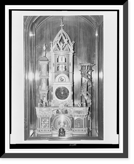 The Franklin Institute's model of the famous 14th-century astronomical clock in the cathedral at Strasbourg, France.photo by J.J. Barton for the Franklin Institute, Philadelphia, Pa. Antique Wall A
