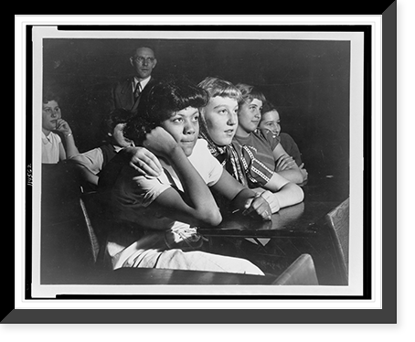 Students watching television in a TV class" in a Rushville, Indiana school", Antique Poster