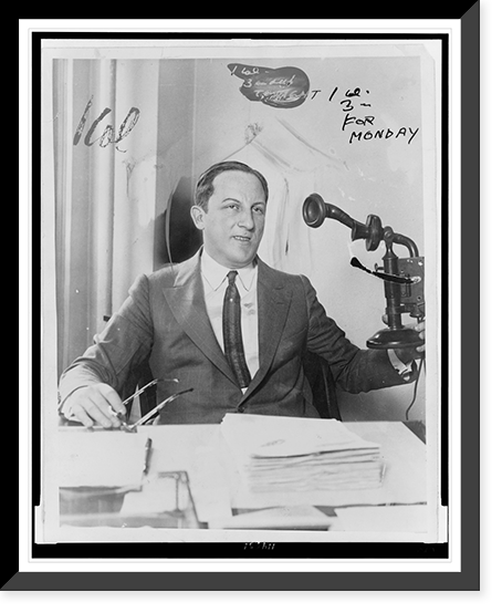 Arnold Rothstein, half-length portrait, facing front, seated at desk in New York City office Classic, Vintage Wall Art
