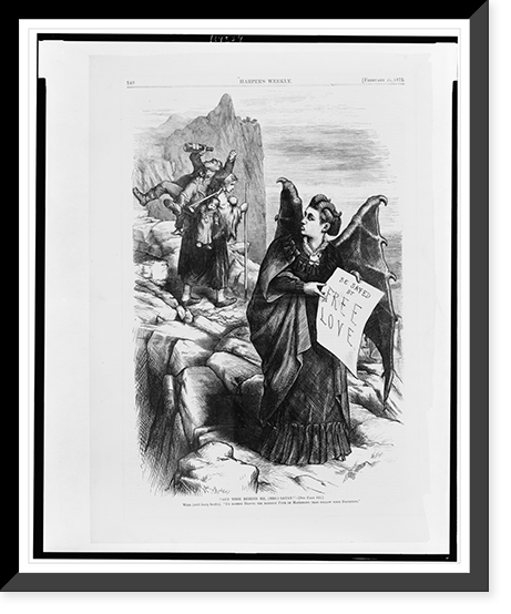 Get thee behind me, (Mrs.) Satan!".Th. Nast." - 2, Antique Print