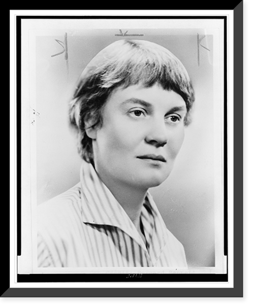 Historic Framed Print, [Iris Murdoch, head-and-shoulders portrait, facing right],  17-7/8" x 21-7/8"
