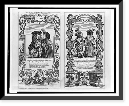 The twelve months represented by Lilliputian figures, Historic Reproduction