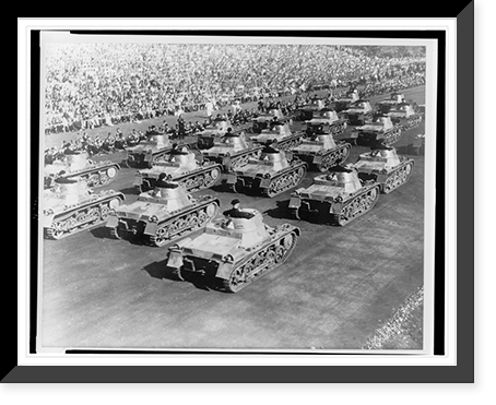 German tanks on parade during 1935 Erntedankfest Classic, Vintage Wall Art