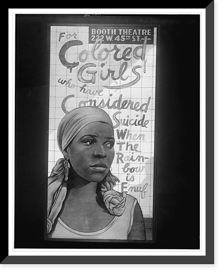 For colored girls who have considered suicide when the rainbow is enuf.Paul Davis, Vintage Print