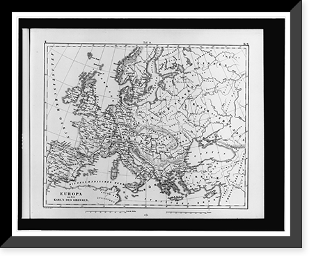 Historic Framed Print, Europa zur zeit Karl's des Grossen.G. Heck, dirt.,  17-7/8" x 21-7/8"