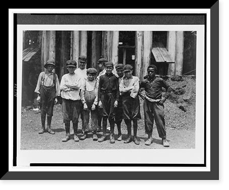 Some of the youngsters on day shift (next week on night shift) at Old Dominion Glass Co., Alexandria, Va. I counted 7 white boys and several colored boys that seemed to be under 14 years old. Timel