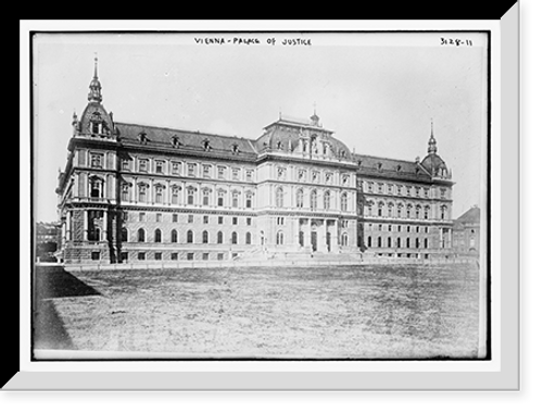 Historic Framed Print, Vienna .  Palace of Justice,  17-7/8" x 21-7/8"