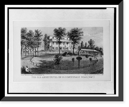 Park, north end, 1825.McSpedon & Baker, Lith, Vintage Wall Art