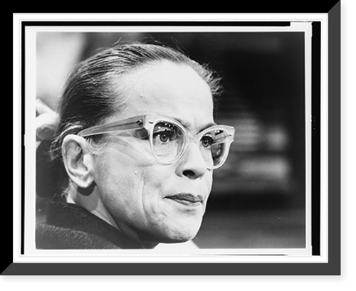 Historic Framed Print, [Dickey Chapelle, bust portrait, facing right],  17-7/8" x 21-7/8"