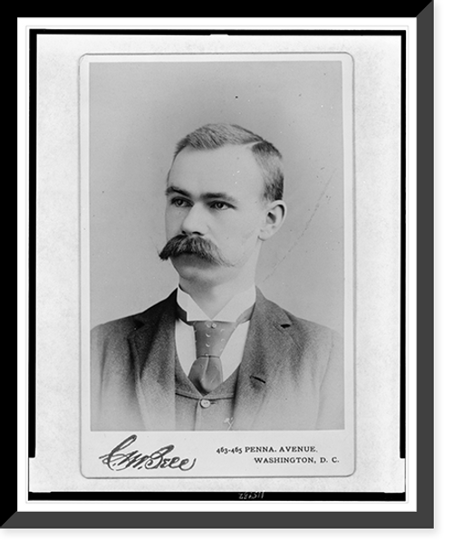 Historic Framed Print, [Herman Hollerith, head-and-shoulders portrait, facing left],  17-7/8" x 21-7/8"