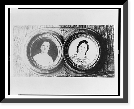 Copy of pocket daguerrotype sic of Mrs. Logan and Mrs. Tucker, which Gen. John A. Logan carried in his pocket during the Civil War Classic, Antique Wall Art