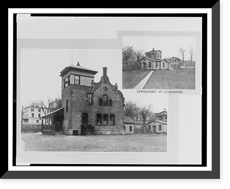 Quarantine station. Office of Dr. Doty, where boarding doctors wait for the signal, two whistles, informing them of the approach of an incoming steamer Laboratory at quarantine. Heritage Wall Art P