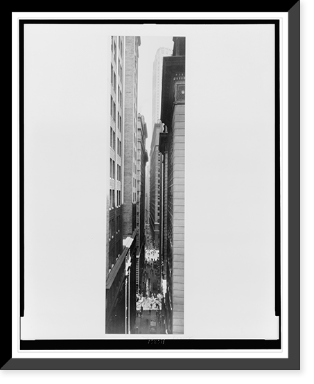 Historic Framed Print, Exchange Place.Berenice Abbott.,  17-7/8" x 21-7/8"