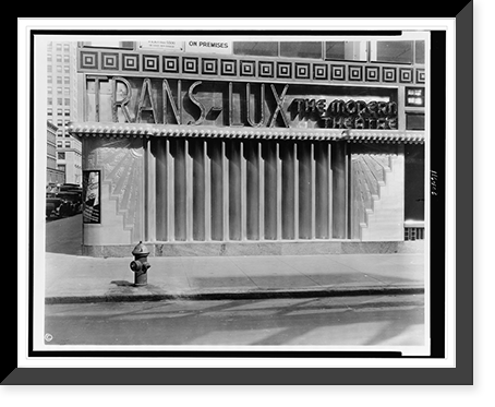 Trans-Lux Theater, 58th St. and Madison Ave., New York City; side view of exterior, Historic Reproduction