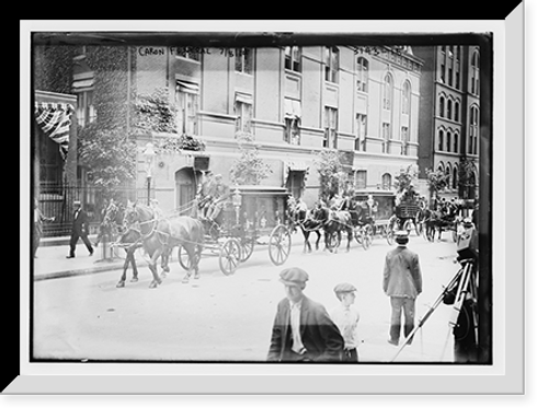 Historic Framed Print, Caron Funeral, 7/8/14 see No. 60521,  17-7/8" x 21-7/8"