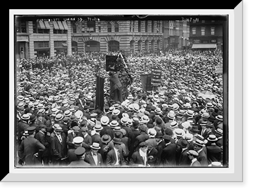 Historic Framed Print, Anarchists, Union Sq., 7/11/14,  17-7/8" x 21-7/8"