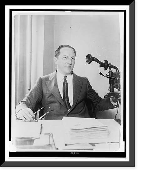 Arnold Rothstein, half-length portrait, seated behind desk, facing front Classic, Historic Print