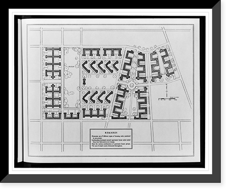 Site plan for low-rent housing, Antique Wall Art