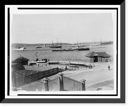 U.S. supply ships, Culgoa and Glacier(?), Sydney Harbour, New South Wales, Australia Classic, Vintage Wall Art