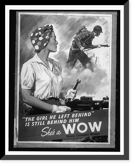 The girl he left behind" is still behind him. She's a WOW.Adolph Treidler." - 2, Vintage Wall Art