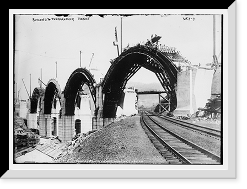 Historic Framed Print, Bldg. Tunkhannock Viaduct,  17-7/8" x 21-7/8"