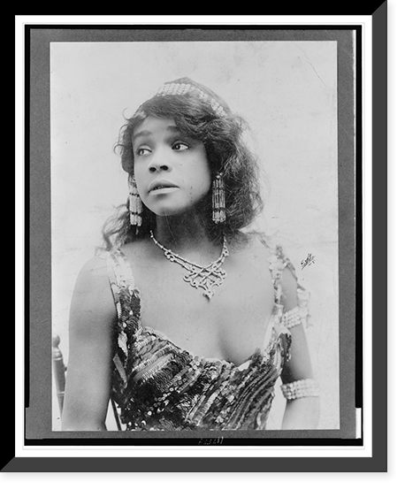 Ada (Aida) Overton Walker, half-length portrait, facing left.White, N.Y, Antique Wall Art