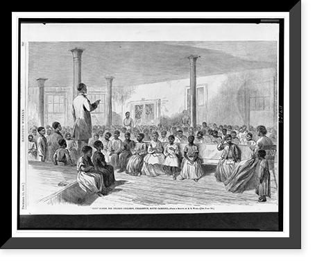 Zion" school for colored children, Charleston, South Carolina.from a sketch by A.R. Waud." Classic, Vintage Poster
